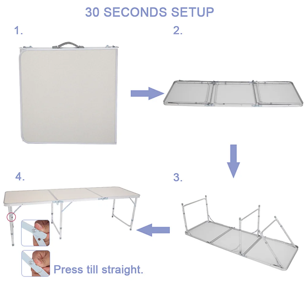 1 Pc Folding Table Durable Prime Aluminum Alloy Sturdy Foldable High Quality Desk for Bedroom Home
1 Pc Folding Table Durable Prime Aluminum Alloy Sturdy Foldable High Quality Desk for Bedroom Home