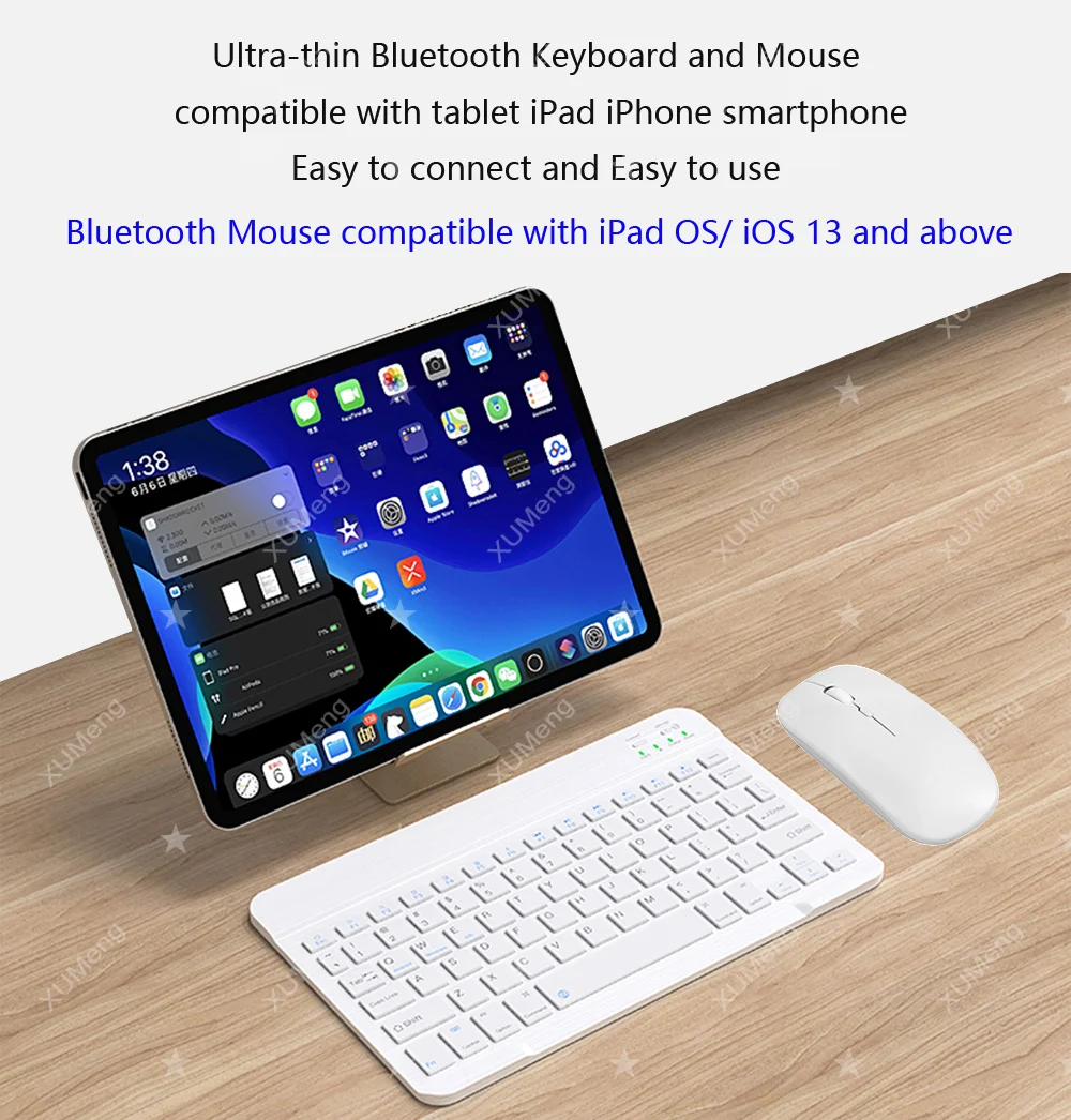 Беспроводная мини-клавиатура Bluetooth-клавиатура для ipad телефона планшета русская