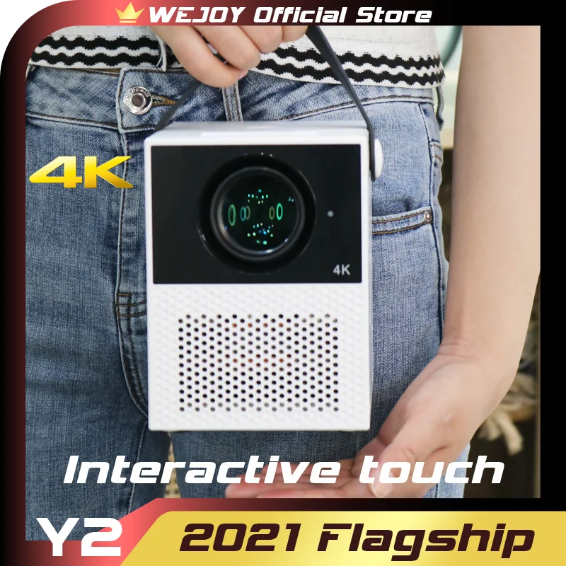 

Сенсорный видеопроектор WEJOY Y2, 4K, портативный карманный светодиодный проектор для домашнего кинотеатра, Android, Wi-Fi