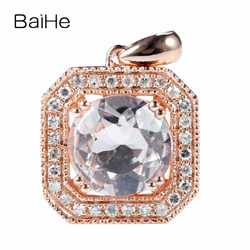 BAIHE 8MM Round Cut Morganite Diamonds Solid 10k Rose Gold Engagement Gift Wedding Gift Fine Jewelry Morganite Pendant
BAIHE 8MM Round Cut Morganite Diamonds Solid 10k Rose Gold Engagement Gift Wedding Gift Fine Jewelry Morganite Pendant