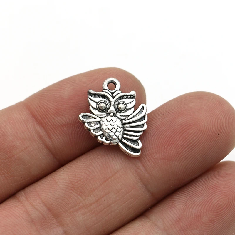 25PCS Tibetan Silver Plated Owl Charm Pendants for Bracelet Jewelry Accessories Making DIY 18x15mm
25PCS Tibetan Silver Plated Owl Charm Pendants for Bracelet Jewelry Accessories Making DIY 18x15mm
