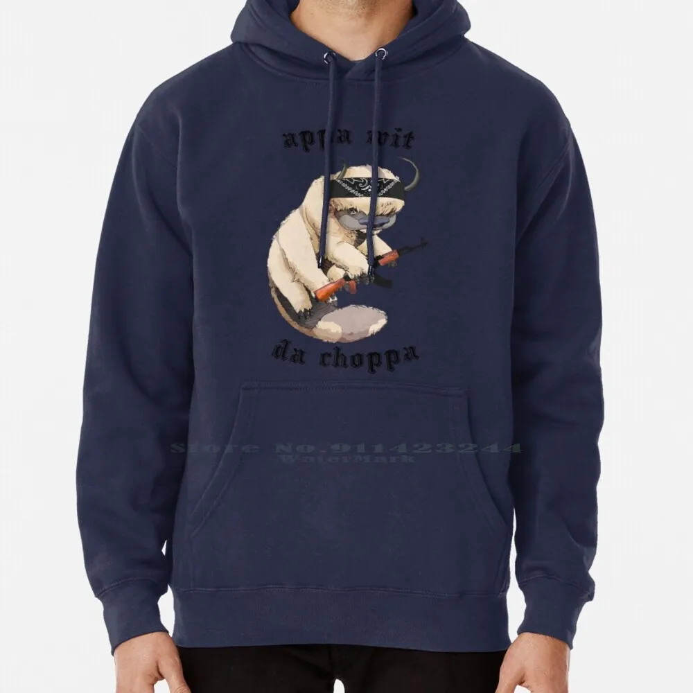 

Appa With A Choppa Hoodie Sweater 6xl Cotton Aang Katara Sokka Toph Zuko Atla The Last Airbender Momo Flying Bison Iroh Earth