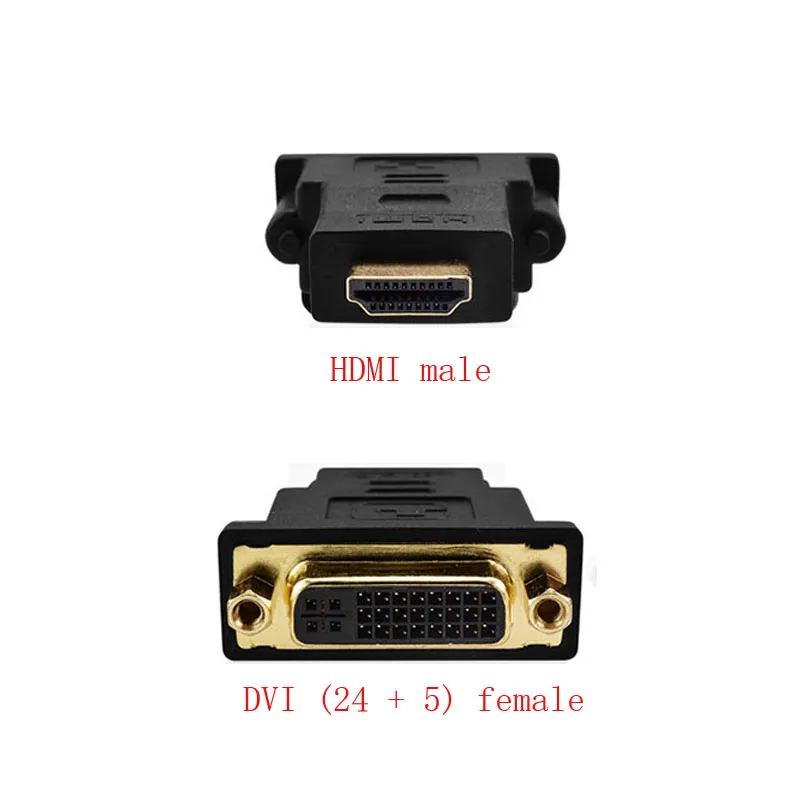 DVI Женский к совместимому с HDMI Мужской адаптер (24 + 5) HDMI-совместимых разъем |