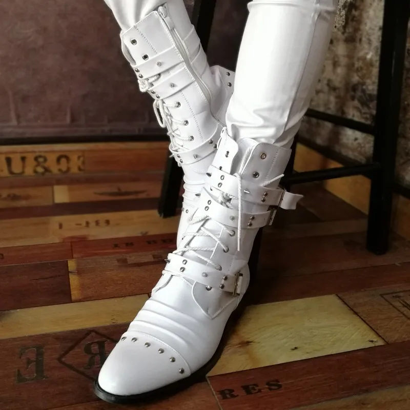 England Style Fashion High-Top Shoes Men Rivet Zip Pointed Toe Leather Ankle Boots Top Quality Motorcycle Boots Chaussure Homme
England Style Fashion High-Top Shoes Men Rivet Zip Pointed Toe Leather Ankle Boots Top Quality Motorcycle Boots Chaussure Homme