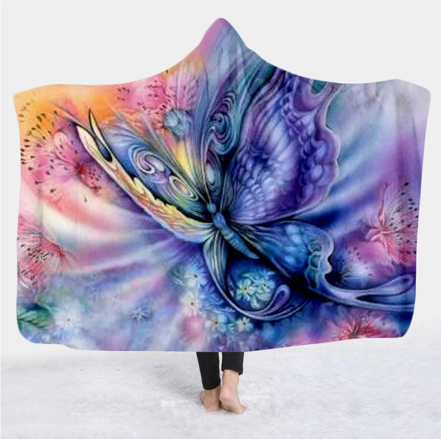 Plstar Cosmos Colorful butterfly insect Blanket Hooded Blanket 3D full print Wearable Blanket Adult men women Blanket style-3
Plstar Cosmos Colorful butterfly insect Blanket Hooded Blanket 3D full print Wearable Blanket Adult men women Blanket style-3