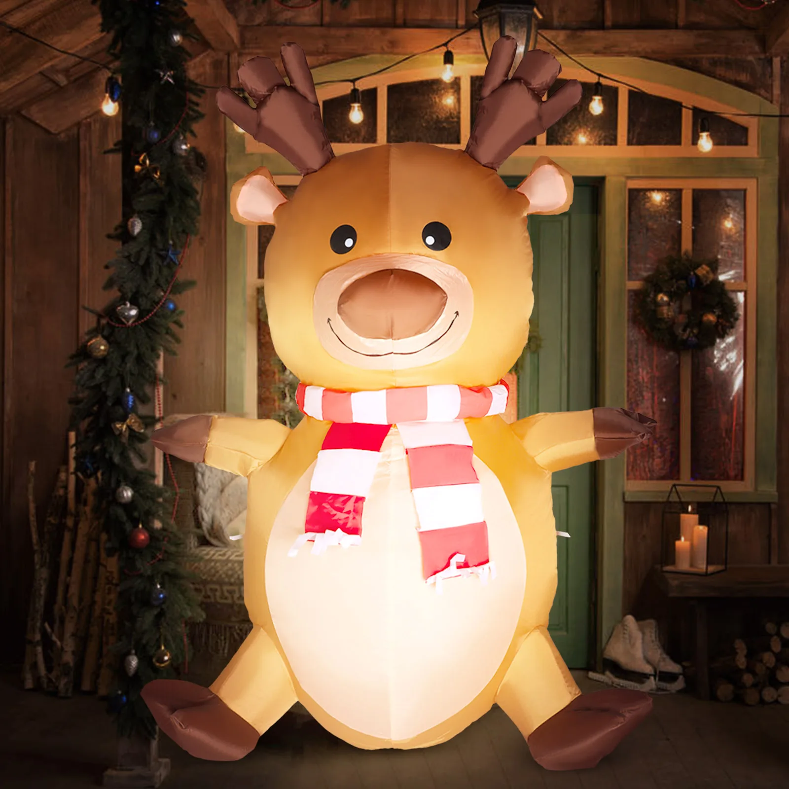 1.2m Cute Christmas Inflatable Blow Up Reindeer Decorations with LED Lights for Xmas Yard Lawn Outdoor Decor US Plug
1.2m Cute Christmas Inflatable Blow Up Reindeer Decorations with LED Lights for Xmas Yard Lawn Outdoor Decor US Plug
