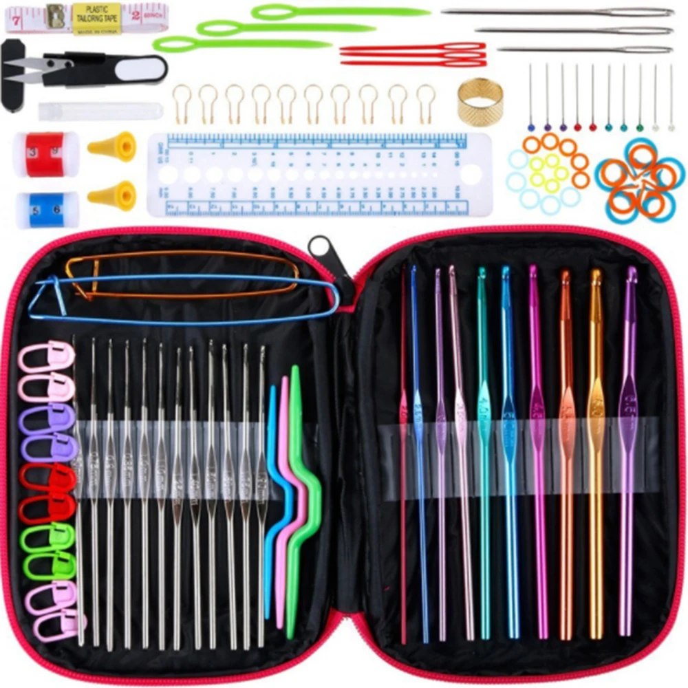 100Pcs DIY Crochet Needles Stitches Knitting Craft Case Crochet agulha set Weaving Tools Sewing Tools
100Pcs DIY Crochet Needles Stitches Knitting Craft Case Crochet agulha set Weaving Tools Sewing Tools