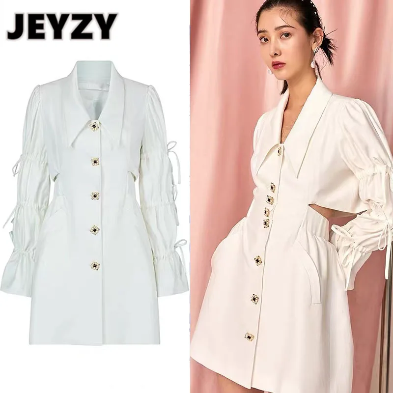 Jeyzy white midi dress for women summer spring holiday chic French elegant crystal buttons long sleeve puff lace up dresses za
Jeyzy white midi dress for women summer spring holiday chic French elegant crystal buttons long sleeve puff lace up dresses za