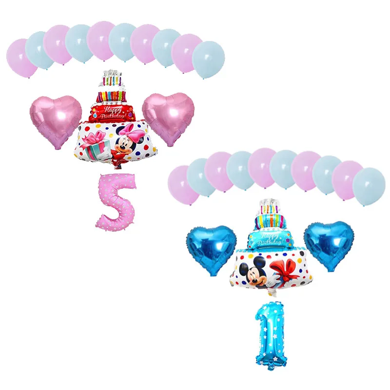 14pcss/lot Disney Mickey Minnie Aluminum Film Cake Balloon Set Birthday Party Decoration Number Latex Balloon Baby Shower Globos
14pcss/lot Disney Mickey Minnie Aluminum Film Cake Balloon Set Birthday Party Decoration Number Latex Balloon Baby Shower Globos