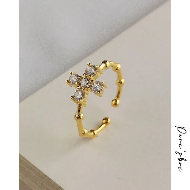 Peri'sBox Trendy CZ Stone Cross Bamboo Layered Ring 925 Sterling Silver Stacking Rings for Women Minimalist Gold Ring Adjustable
Peri'sBox Trendy CZ Stone Cross Bamboo Layered Ring 925 Sterling Silver Stacking Rings for Women Minimalist Gold Ring Adjustable