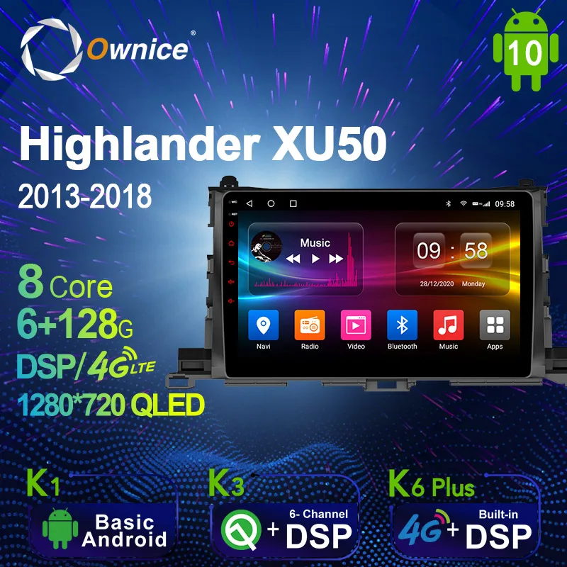 Автомобильное радио, GPS, 6G + 128G, Ownice, Android 10,0, для Toyota Highlander XU50, 2013, 2018, навигационная система, 4G, LTE, DSP, SPDIF, 1280*720
Автомобильное радио, GPS, 6G + 128G, Ownice, Android 10,0, для Toyota Highlander XU50, 2013, 2018, навигационная система, 4G, LTE, DSP, SPDIF, 1280*720