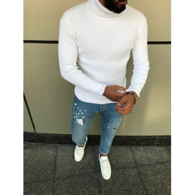 2021 Winter New Men's Turtleneck Sweaters Black Sexy Brand Knitted Pullovers Men Solid Color Casual Male Sweater Autumn Knitwear
2021 Winter New Men's Turtleneck Sweaters Black Sexy Brand Knitted Pullovers Men Solid Color Casual Male Sweater Autumn Knitwear