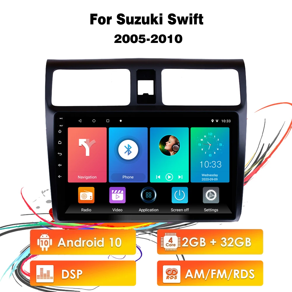 Eastereggs For Suzuki Swift 2005-2010 2 Din Car Stereo GPS Navigation Multimedia Player 10.1" Android 10 RDS DSP Head Unit 
Eastereggs For Suzuki Swift 2005-2010 2 Din Car Stereo GPS Navigation Multimedia Player 10.1" Android 10 RDS DSP Head Unit
