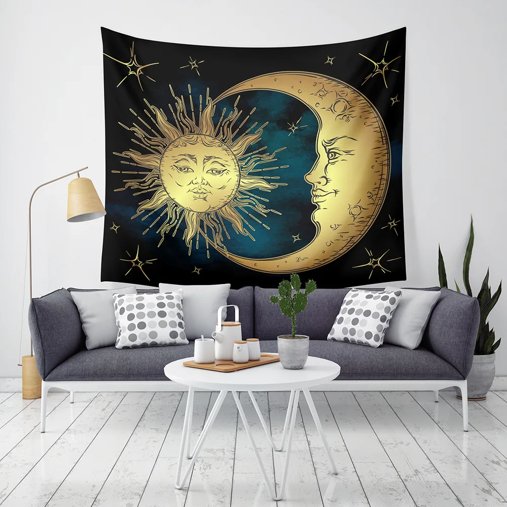 Yaapeet 1pc Sun Printed Wall Tapestry Polyester Moon Printed Wall Hanging Elegant Psychedelic Hanging Tapestry Golden Wall Decor
Yaapeet 1pc Sun Printed Wall Tapestry Polyester Moon Printed Wall Hanging Elegant Psychedelic Hanging Tapestry Golden Wall Decor