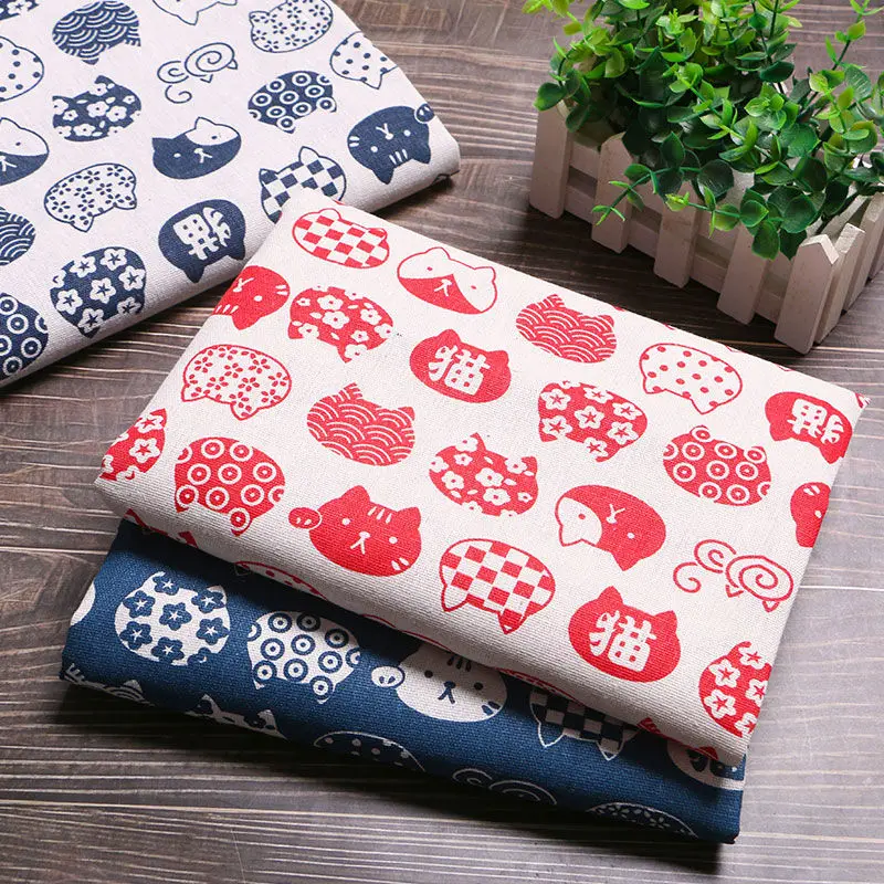 100*150cm Cartoon Cat Linen Cotton Printed Fabric By Meter DIY Sewing Home Decoration Material Tablecloths Sofa Cloth
100*150cm Cartoon Cat Linen Cotton Printed Fabric By Meter DIY Sewing Home Decoration Material Tablecloths Sofa Cloth