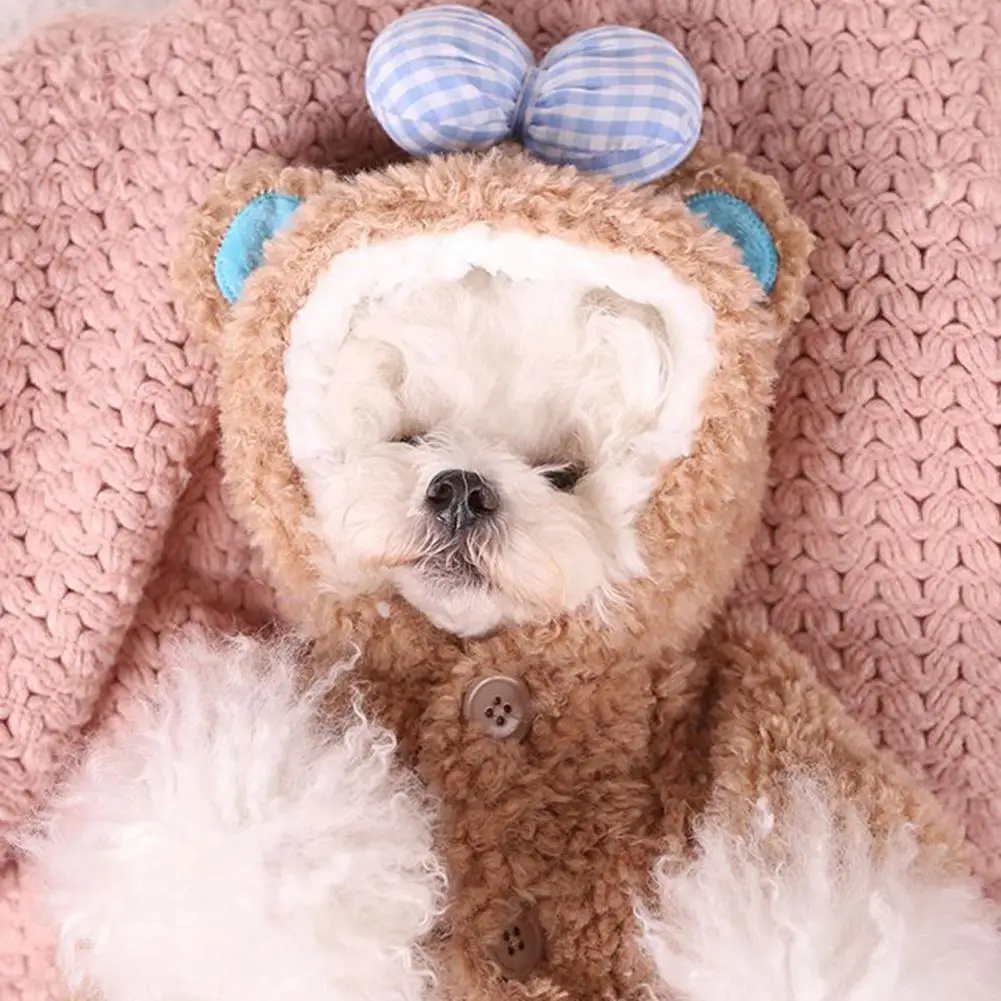 Thickening Soft Puppy Clothing Pet Warm Jumpsuit Cardigan Pet Winter Clothes Bow-knot Design Puppy Costume 
Thickening Soft Puppy Clothing Pet Warm Jumpsuit Cardigan Pet Winter Clothes Bow-knot Design Puppy Costume