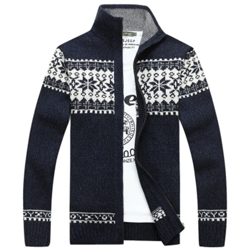 Loose Casual Cardigan Sweaters Men 2020 Fall Winter Fashion Jacquard Stand-Up Collar Warm High Quality Knitted Jacket M-3XL
Loose Casual Cardigan Sweaters Men 2020 Fall Winter Fashion Jacquard Stand-Up Collar Warm High Quality Knitted Jacket M-3XL