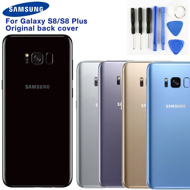 Оригинальный стеклянный чехол для Samsung Galaxy S8 G9500 + задняя крышка телефона с