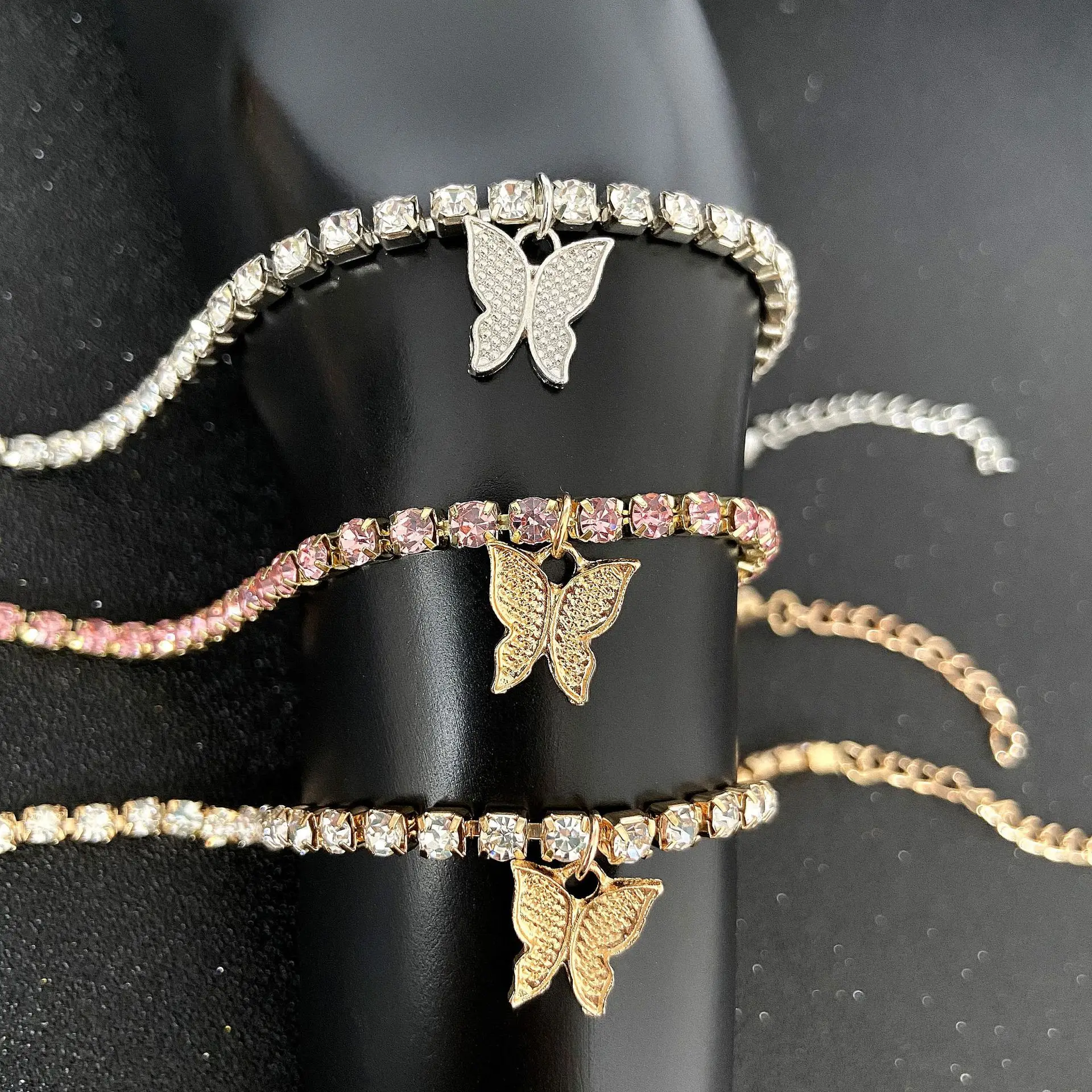 FDLK New 2MM Iced Out CZ Tennis Chain Butterfly Bracelet Necklace Animal Charm Silver Color Choker Women Bling Fashion Jewelry
FDLK New 2MM Iced Out CZ Tennis Chain Butterfly Bracelet Necklace Animal Charm Silver Color Choker Women Bling Fashion Jewelry