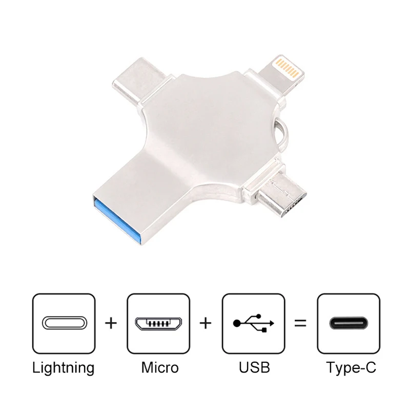 Флеш накопитель 128 ГБ Usb флэш память 256 USB C Тип смартфон Micro otg флеш для iPhone IOS