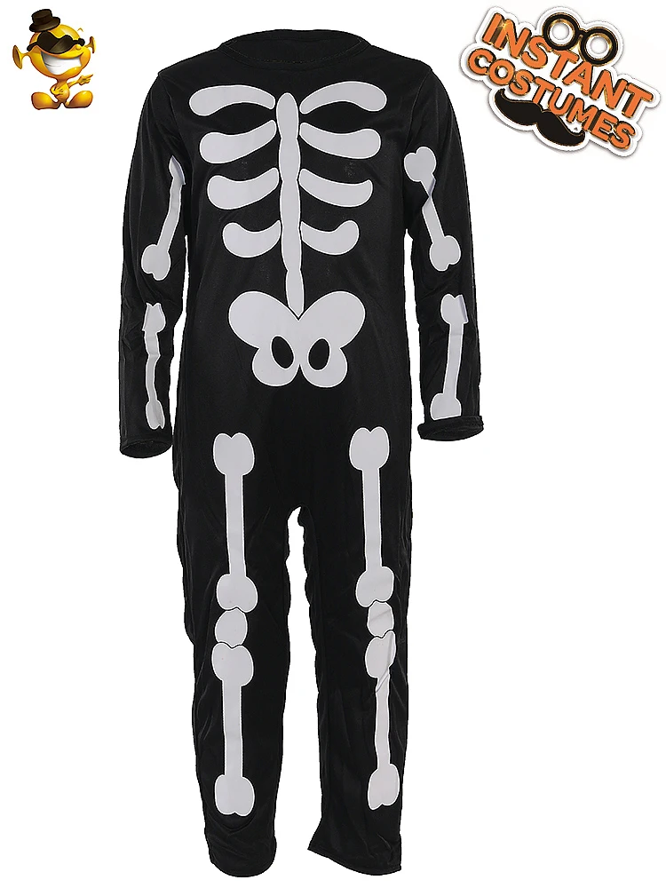 Cosplay Boy Full Sleeve Skeleton Costume Children Black Spandex Horror Jumpsuit Kids Halloween Carnival Fancy Party
Cosplay Boy Full Sleeve Skeleton Costume Children Black Spandex Horror Jumpsuit Kids Halloween Carnival Fancy Party