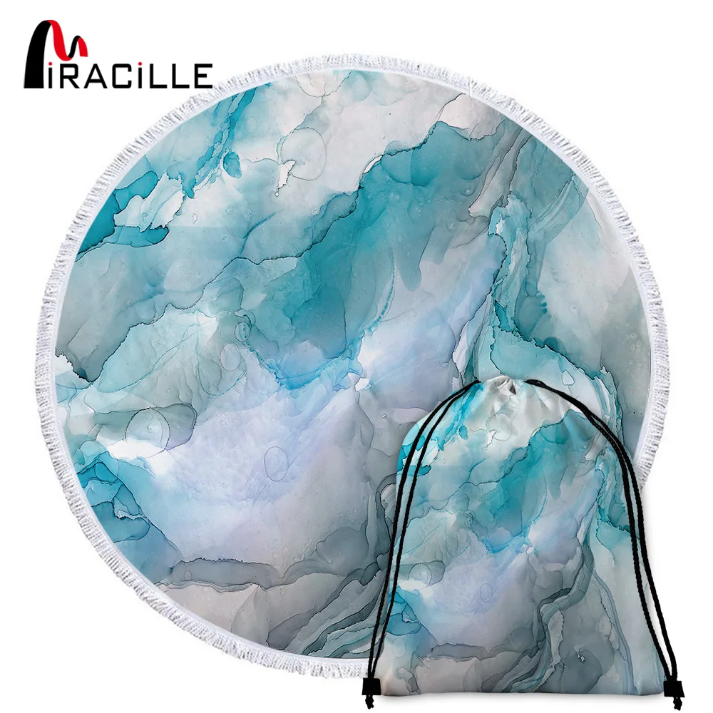 Miracille Digital Printed Marble Microfiber Towel Circle Absorb Wrap Beach Towels Seaside Yoga Mats With Tassels
Miracille Digital Printed Marble Microfiber Towel Circle Absorb Wrap Beach Towels Seaside Yoga Mats With Tassels