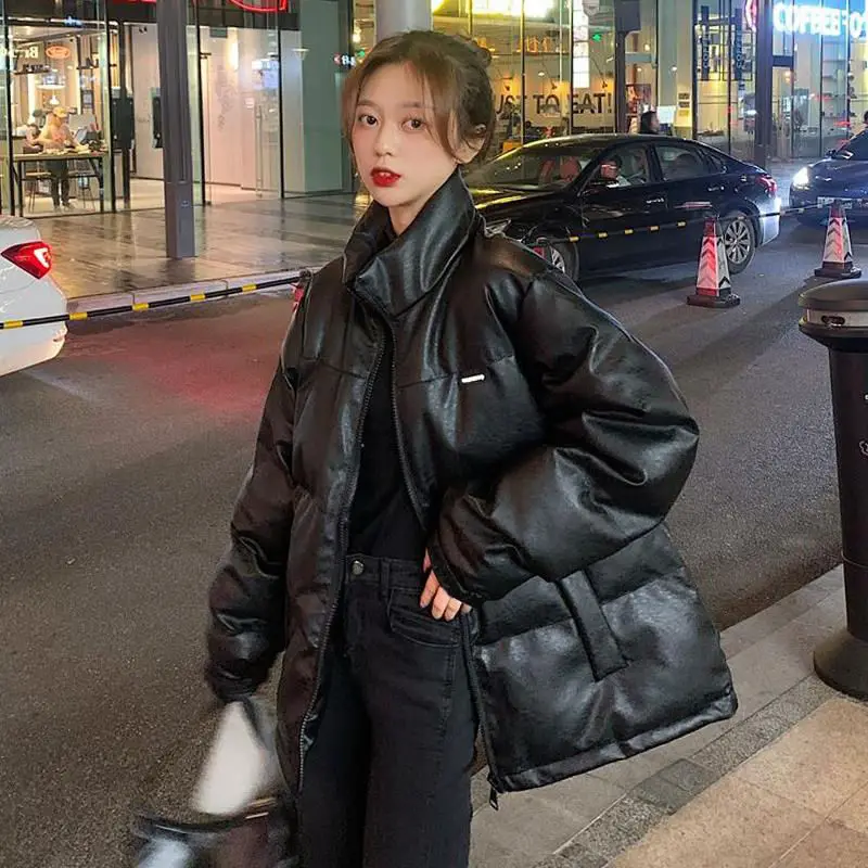 Winter Korean-style 2020 New Style WOMEN'S Dress Coat Bright Surface Pu Loose-Fit Thick Cotton Coat Coat Woman Fashion Tops
Winter Korean-style 2020 New Style WOMEN'S Dress Coat Bright Surface Pu Loose-Fit Thick Cotton Coat Coat Woman Fashion Tops