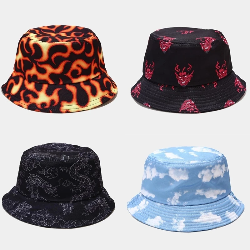 2021 Summer Tie Dye Butterfly Fire Cloud Dragon Print Fisherman Hat for Men Women Outdoor Foldable Bucket Hat Panama Sun Hat
2021 Summer Tie Dye Butterfly Fire Cloud Dragon Print Fisherman Hat for Men Women Outdoor Foldable Bucket Hat Panama Sun Hat
