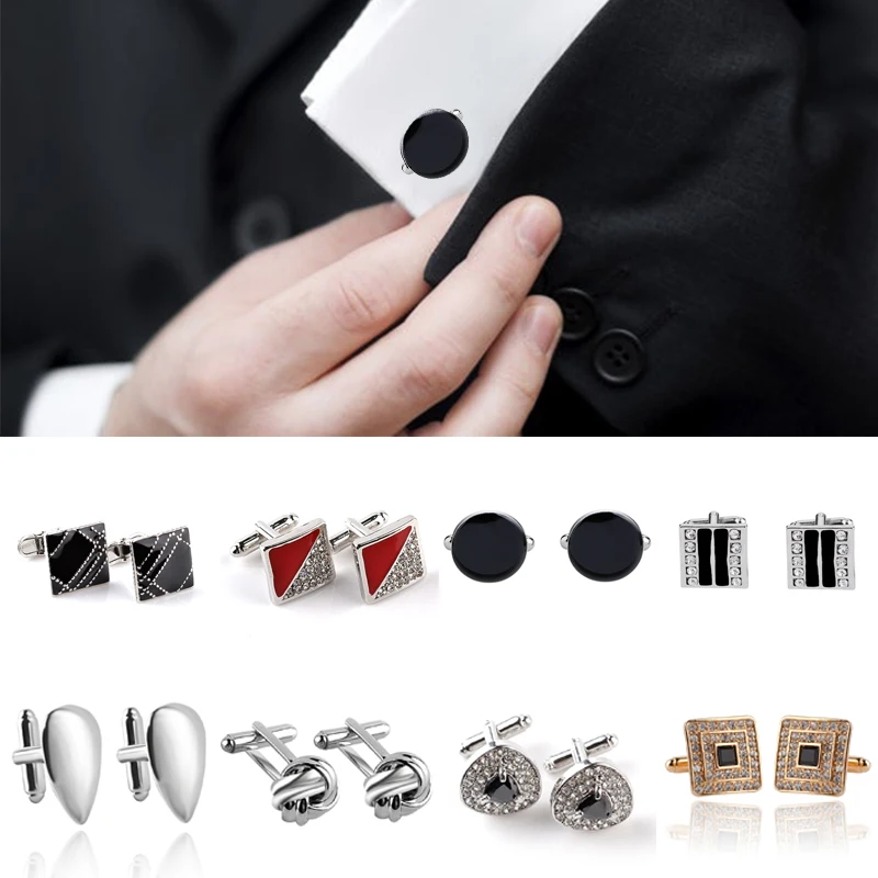 Charming Classic Men’s Cufflinks with Zircon for French Cuff Dress Shirt Popular in European&American Great Gift for Him
Charming Classic Men’s Cufflinks with Zircon for French Cuff Dress Shirt Popular in European&American Great Gift for Him