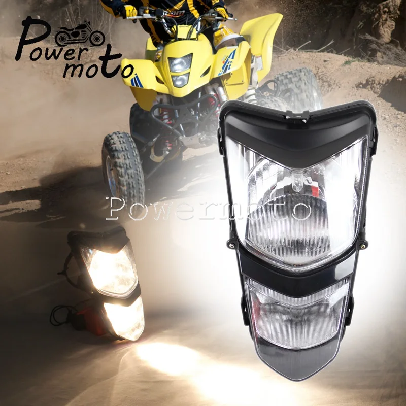 ATV Quad Head light Z400-35100-07G00-YU1 12V/25W Dual Running светильник для Suzuki Quadsport LTZ400 LT-Z400 KAWASAKI KFX KSF400 03-08
ATV Quad Head light Z400-35100-07G00-YU1 12V/25W Dual Running светильник для Suzuki Quadsport LTZ400 LT-Z400 KAWASAKI KFX KSF400 03-08