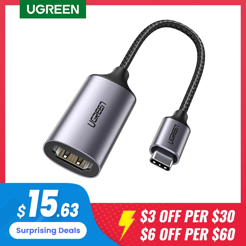 UGREEN USB C to HDMI Adapter 4K 60Hz Type C Thunderbolt 3 to HDMI For MacBook Pro Air iPad Pro Samsung Galaxy S10/S9 USB-C HDMI
UGREEN USB C to HDMI Adapter 4K 60Hz Type C Thunderbolt 3 to HDMI For MacBook Pro Air iPad Pro Samsung Galaxy S10/S9 USB-C HDMI