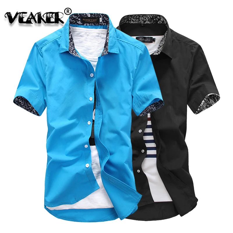 2020 Summer Shirt For Men Short Sleeve Tops Camisa Social Masculina Business Slim Fit Casual Tees Solid Color T Shirts Plus Size
2020 Summer Shirt For Men Short Sleeve Tops Camisa Social Masculina Business Slim Fit Casual Tees Solid Color T Shirts Plus Size