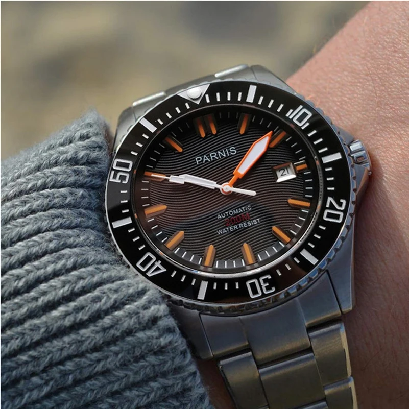 Parnis Automatic Diver Watch Waterproof 200m Metal Mechanical Men's Watches Sapphire Glass Luminous
Parnis Automatic Diver Watch Waterproof 200m Metal Mechanical Men's Watches Sapphire Glass Luminous