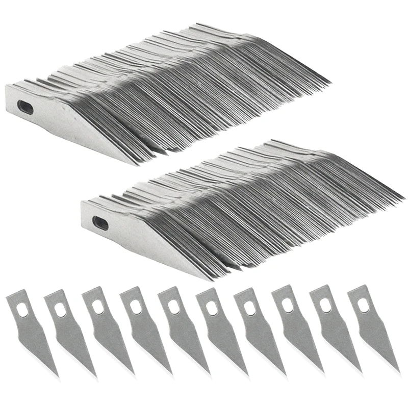 200PCS Replacement Hobby Blade Spare Blades Steel Craft Knife Blades for DIY Art Work Cutting
200PCS Replacement Hobby Blade Spare Blades Steel Craft Knife Blades for DIY Art Work Cutting