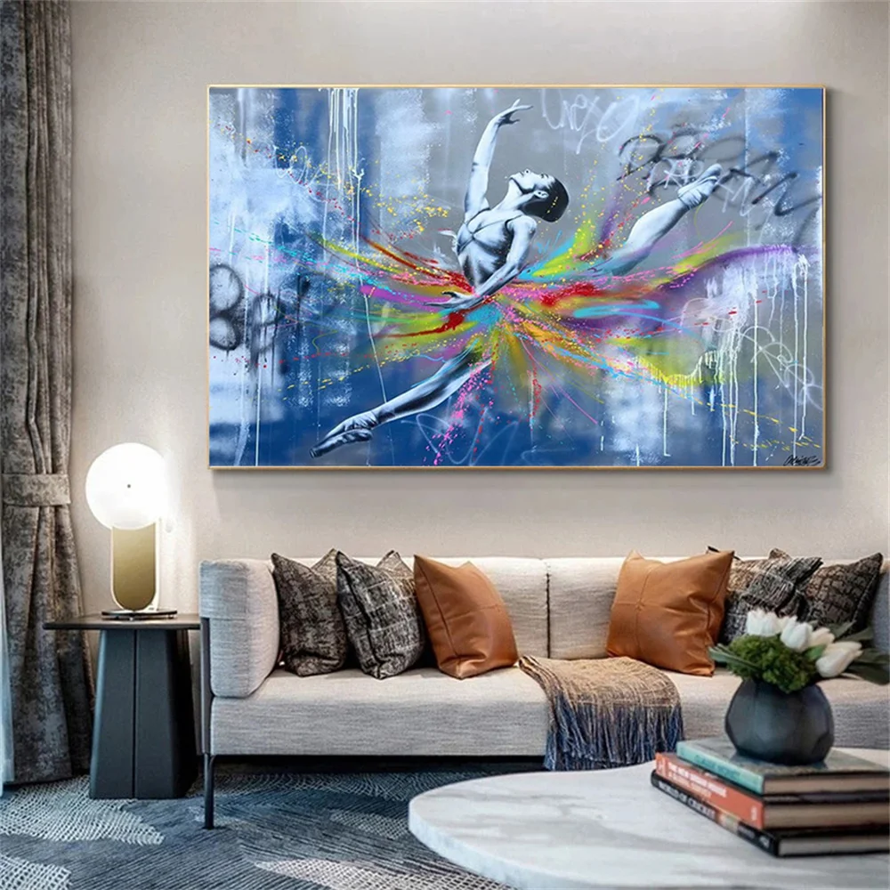 Modern Graffiti Art Oil Painting Canvas Print Poster Wall Art Abstract Ballet Dancer Picture For Living Girl Room Home Decor
Modern Graffiti Art Oil Painting Canvas Print Poster Wall Art Abstract Ballet Dancer Picture For Living Girl Room Home Decor