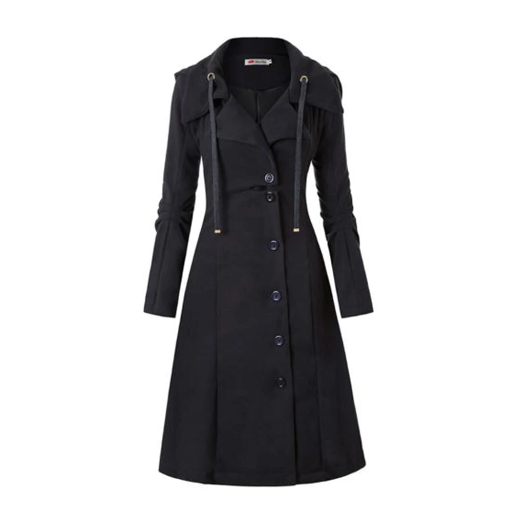 2021 Autumn Winter Women Long Jacket Coat Slim Plus Size Button Female Black Wool Blend Coats Aysmmetrical Hooded Overcoat
2021 Autumn Winter Women Long Jacket Coat Slim Plus Size Button Female Black Wool Blend Coats Aysmmetrical Hooded Overcoat