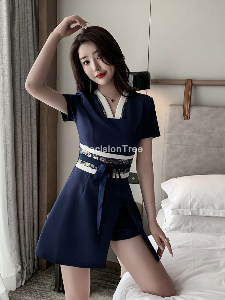 2023 health club workwear women's teahouse waitress clothes foot bath beauty salon spa dress beautician foot bath uniforms
2023 health club workwear women's teahouse waitress clothes foot bath beauty salon spa dress beautician foot bath uniforms