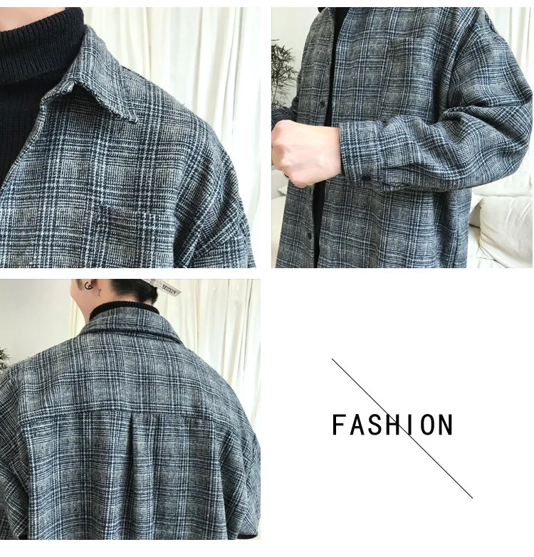 2021 Spring New Men's Plaid Shirt Loose Long-sleeved Lapel Casual Shirt Korean Version Plus Size Trend Camisas Para Hombre
2021 Spring New Men's Plaid Shirt Loose Long-sleeved Lapel Casual Shirt Korean Version Plus Size Trend Camisas Para Hombre