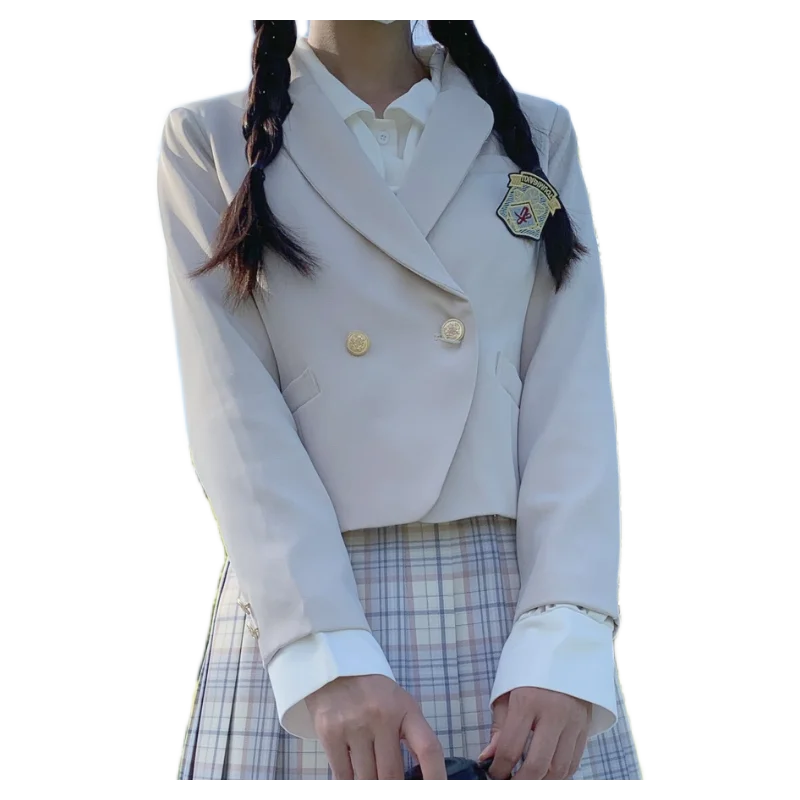 White JK Suit Jacket V Neck Navy Sailor Suit Japanese School Uniform Sweater Girls Pleated Vestidos Vintage Jacket For JK dress
White JK Suit Jacket V Neck Navy Sailor Suit Japanese School Uniform Sweater Girls Pleated Vestidos Vintage Jacket For JK dress