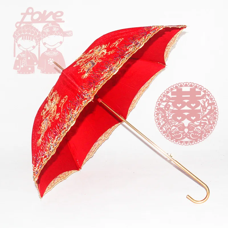 New Red Creative Double-layer Bridal Umbrella Wedding Umbrella With Straight Long Handle And Lace Wedding Supplies Decro LD682
New Red Creative Double-layer Bridal Umbrella Wedding Umbrella With Straight Long Handle And Lace Wedding Supplies Decro LD682