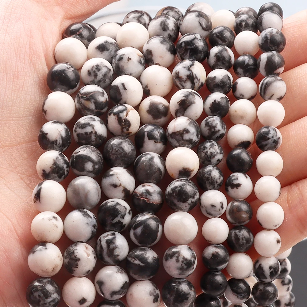 Natural Round Stone Beads Smooth Loose Beads For Jewelry Making Bracelet Black White Zebra Jasper Gemstone Stone Beads
Natural Round Stone Beads Smooth Loose Beads For Jewelry Making Bracelet Black White Zebra Jasper Gemstone Stone Beads