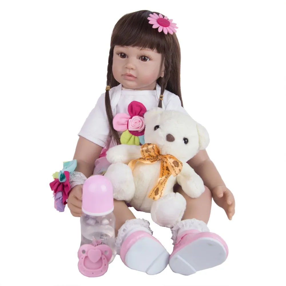 60 см Силиконовая игрушка для новорожденных девочек, кукла bebe Reborn, виниловая кукла для новорожденных, можно нарядить, Детские Подарочные игр...
60 см Силиконовая игрушка для новорожденных девочек, кукла bebe Reborn, виниловая кукла для новорожденных, можно нарядить, Детские Подарочные игр...