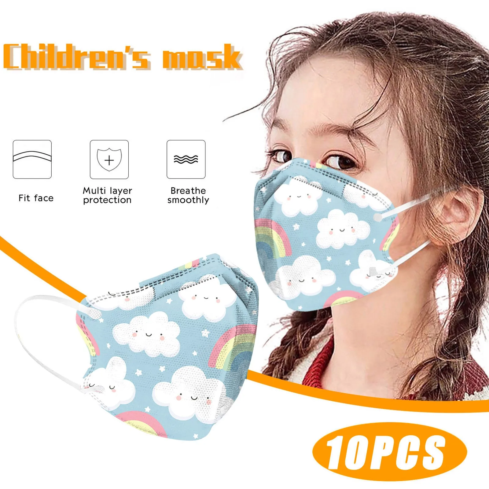 10/20pc Girls Protection Masks For Face Kids 3d Mouth Masks Rainbow Patterned Face Masks For 2-10 Years Child Party Decoration
10/20pc Girls Protection Masks For Face Kids 3d Mouth Masks Rainbow Patterned Face Masks For 2-10 Years Child Party Decoration