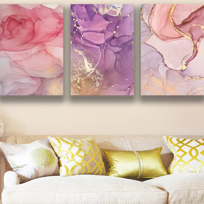 Marble Poster Pink Purple Abstract Wallpaper Nordic Style Canvas Painting Picture Prints for Home Living Room Decoration
Marble Poster Pink Purple Abstract Wallpaper Nordic Style Canvas Painting Picture Prints for Home Living Room Decoration