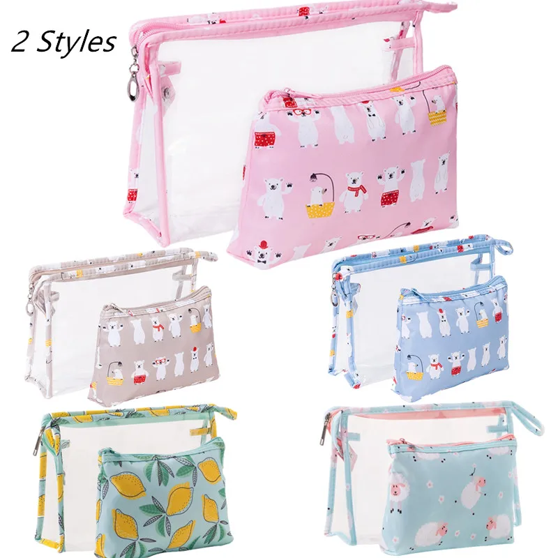 2Types 2Pcs Portable Party Ladies Transparent PVC Storage Bag Wash Bag Makeup Bag Makeup Bag Store Cosmetic Cases
2Types 2Pcs Portable Party Ladies Transparent PVC Storage Bag Wash Bag Makeup Bag Makeup Bag Store Cosmetic Cases