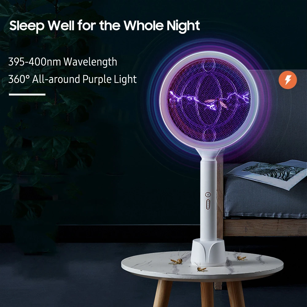 2 in 1 Electric Fly Swatter&Mosquito Lamp 2200V Mosquitoes Trap with Purple Light&Electric Shock Rechargeable Mosquito Killer
2 in 1 Electric Fly Swatter&Mosquito Lamp 2200V Mosquitoes Trap with Purple Light&Electric Shock Rechargeable Mosquito Killer
