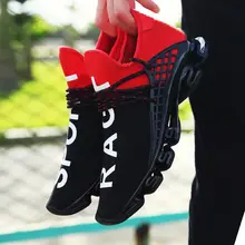 Large Size Summer Damping Womens Running Shoes Men Sport Sneakers Woman Sports Shoes Women Black Red Kids Trainers Gym GME-1839