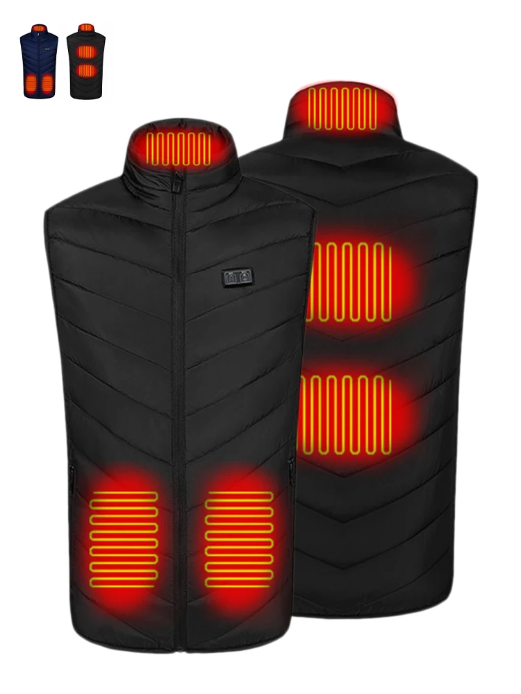 5 Heating Zones Heated Vest Jacket USB Men Winter Electrically Heated Sleeveless Jacket Travel Outdoor Waistcoat for Outdoor
5 Heating Zones Heated Vest Jacket USB Men Winter Electrically Heated Sleeveless Jacket Travel Outdoor Waistcoat for Outdoor