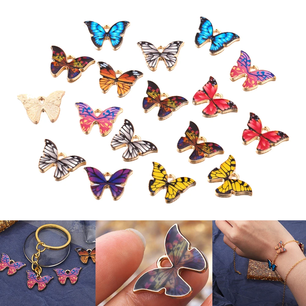 10Pcs Alloy Color Butterfly Charms Pendant Animal Enamel Necklace Bracelet Earrings for DIY Charms Jewelry Making Accessories
10Pcs Alloy Color Butterfly Charms Pendant Animal Enamel Necklace Bracelet Earrings for DIY Charms Jewelry Making Accessories