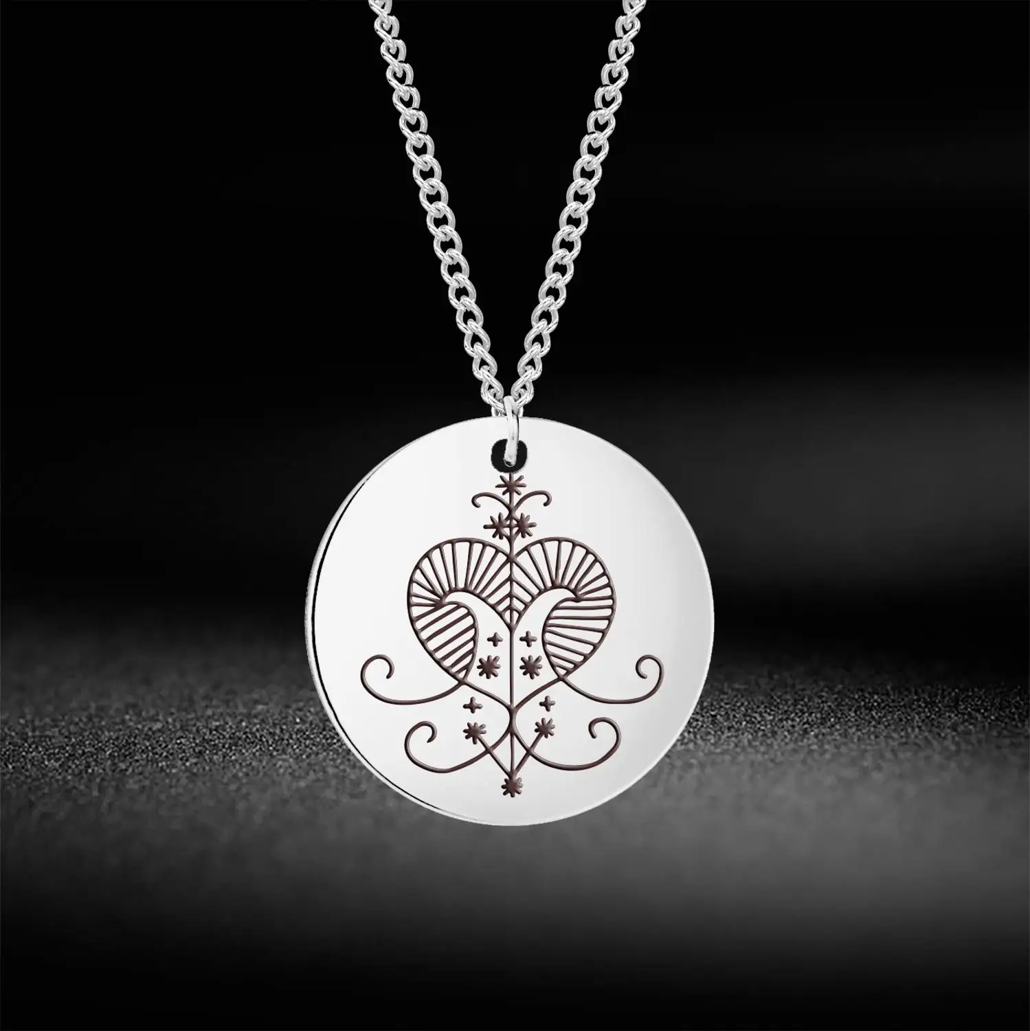 My Shape Heart Printed Small Round Pendant Necklace for Women Men Choker Stainless Steel Link Chain Voodoo Vintage Jewelry
My Shape Heart Printed Small Round Pendant Necklace for Women Men Choker Stainless Steel Link Chain Voodoo Vintage Jewelry
